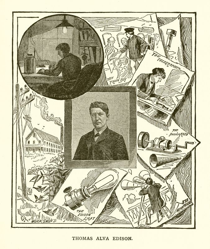 Thomas Alva Edison door English School