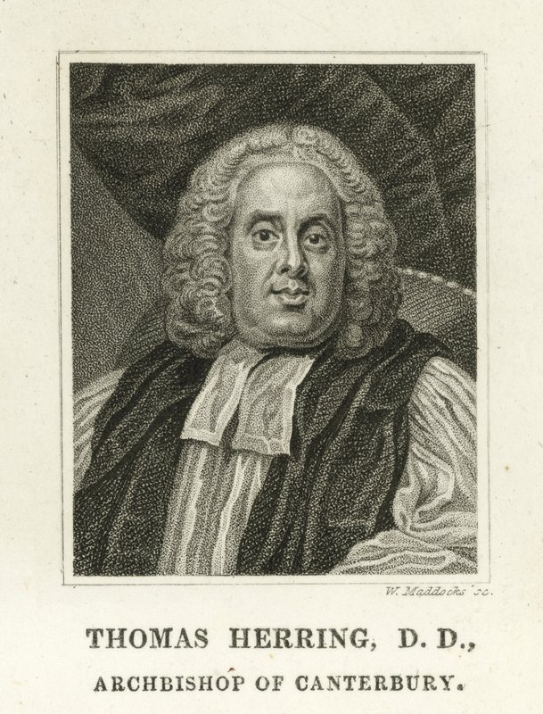 Thomas Herring, Aartsbisschop van Canterbury (gravure) door English School