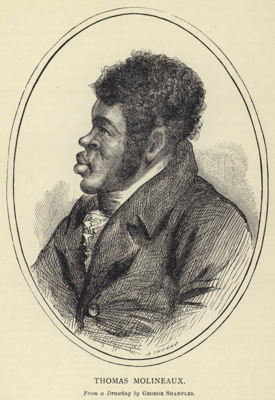 Thomas Molineaux, naar een tekening van George Sharples door English School