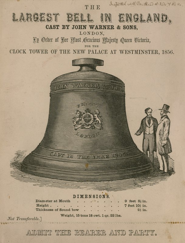 Ticket om de grote klok (Big Ben) te zien, voor de klokkentoren bij het nieuwe paleis van Westminster door English School