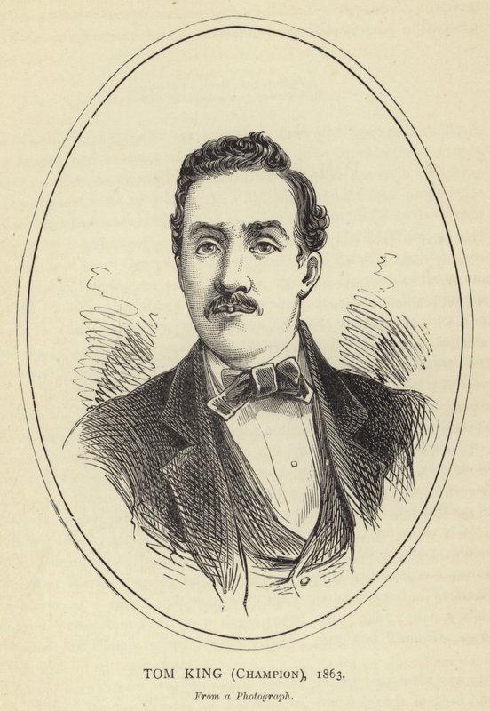 Tom King, kampioen, 1863, van een foto door English School