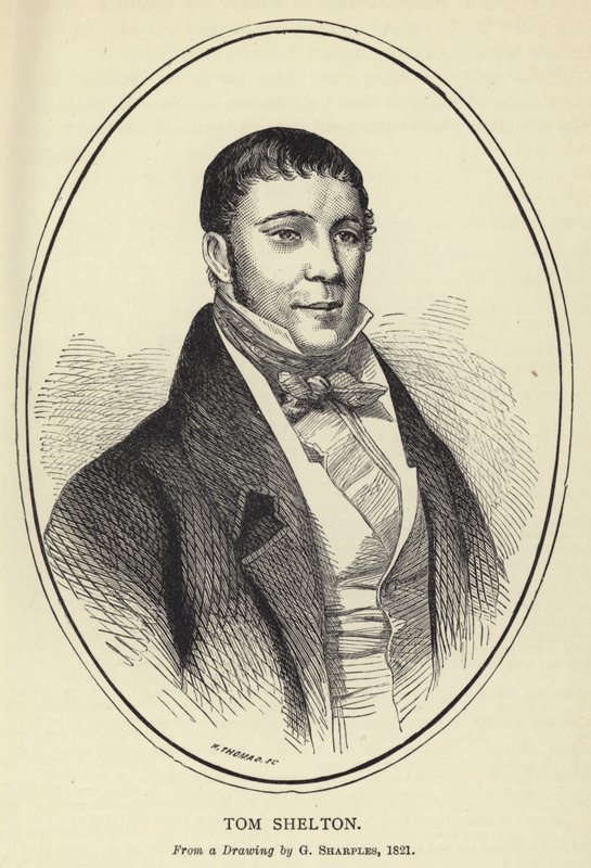 Tom Shelton, naar een tekening van G Sharples, 1821 door English School