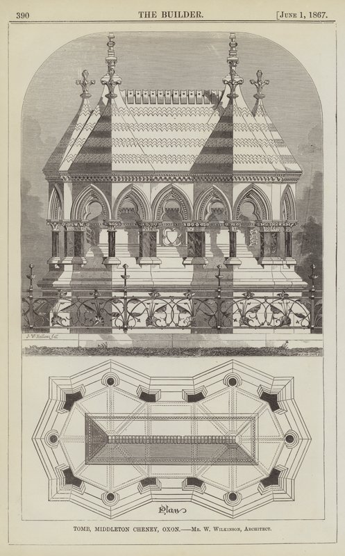 Graf, Middleton Cheney, Oxon, Mr W Wilkinson, Architect (gravure) door English School