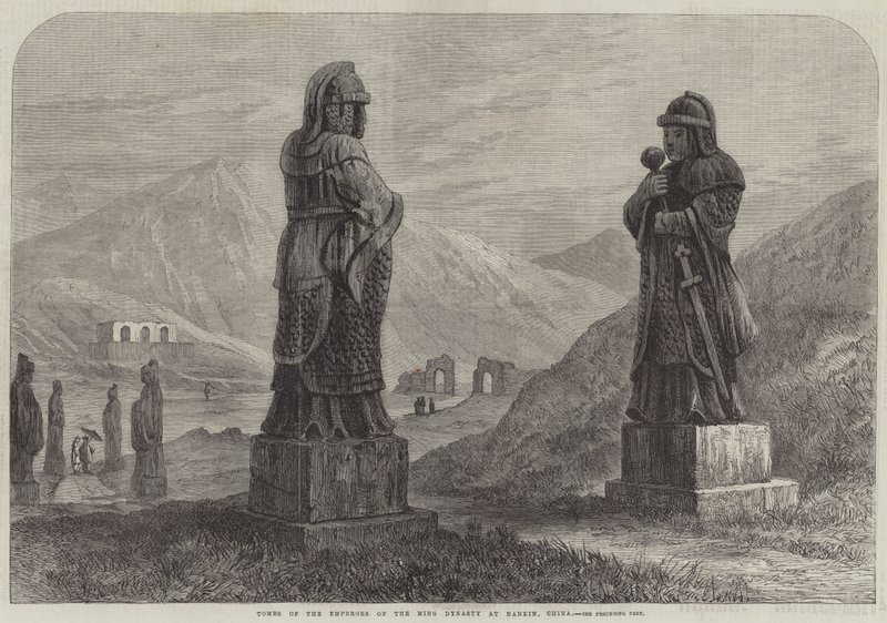 Graven van de Keizers van de Ming-dynastie in Nankin, China door English School