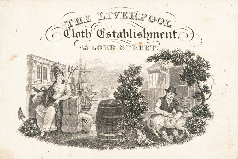 Handelskaart, The Liverpool Cloth Establishment door English School