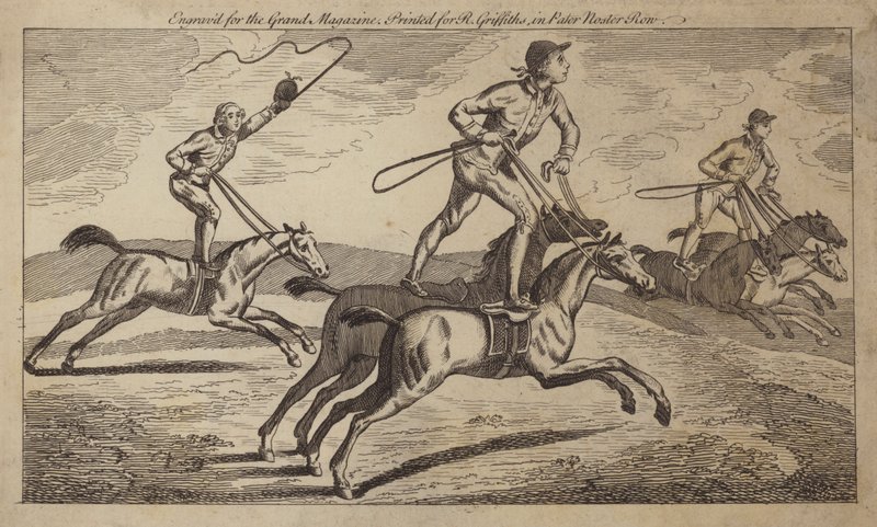 Truc rijden (gravure) door English School