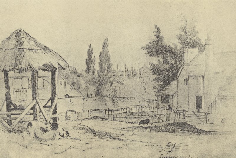 Turners boerderij, ca. 1821 (gravure) door English School