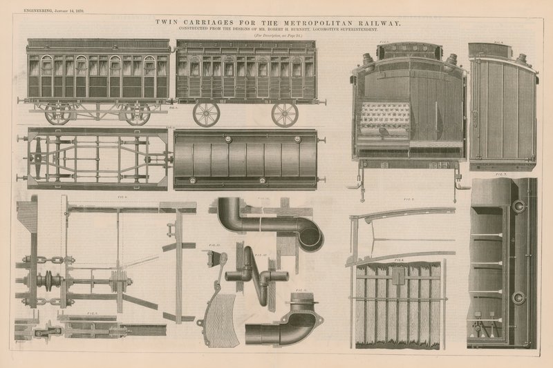 Dubbele Wagons voor de Metropolitan Railway door English School