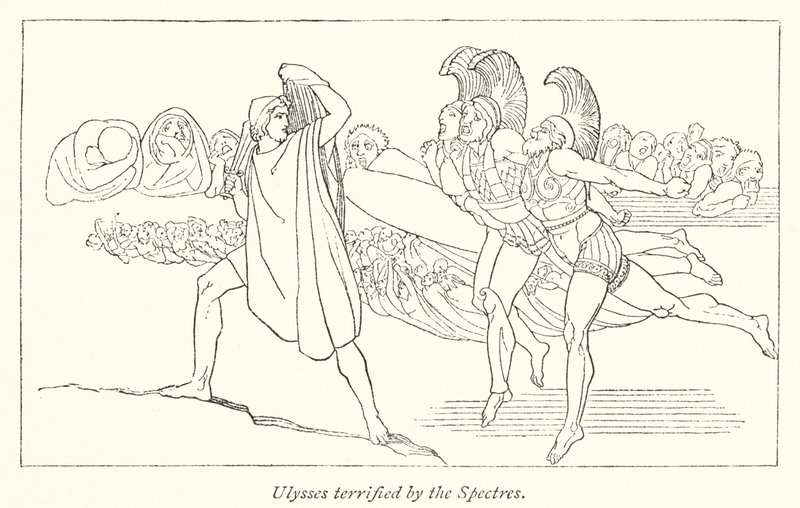 Odysseus Geschrokken door de Geesten door English School