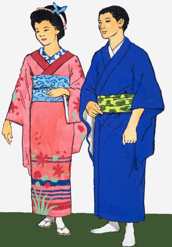 Ongeïdentificeerd beeld van Japanse man en vrouw door English School