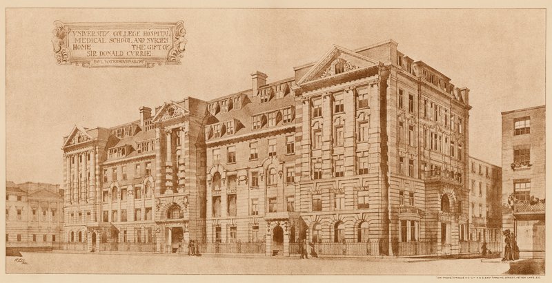 University College Hospital, Medische School en Verpleegstershuis door English School