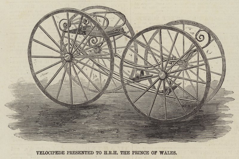 Velocipede aangeboden aan HRH de Prins van Wales door English School