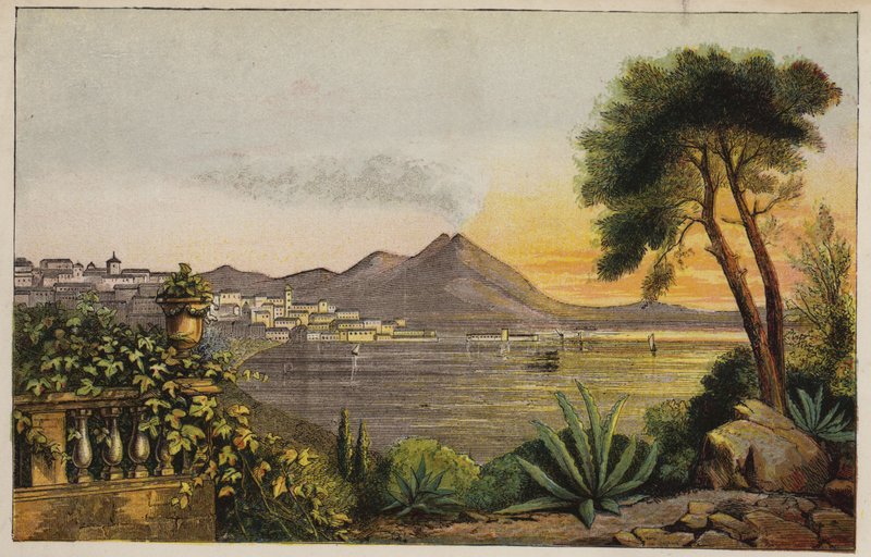 Vesuvius en de Baai van Napels, Italië door English School