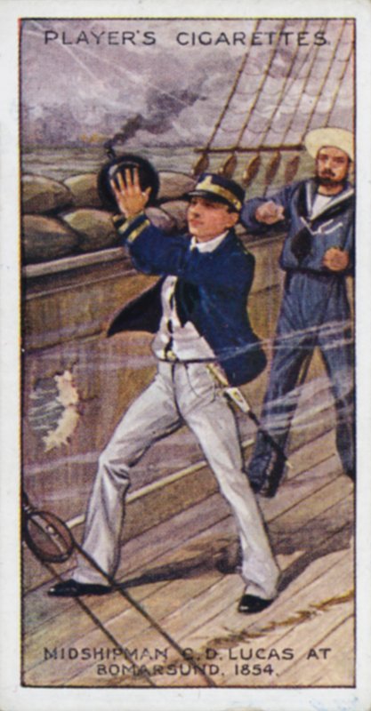 Victoria Cross: Adelborst (later Schout-bij-nacht) C D Lucas, RN, bij Bomarsund door English School