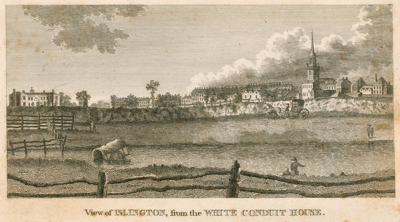 Uitzicht op Islington vanaf White Conduit House, Pentonville, Londen door English School