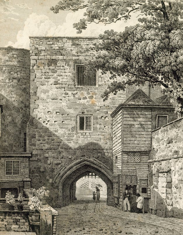 Uitzicht op de Bloody Tower door English School