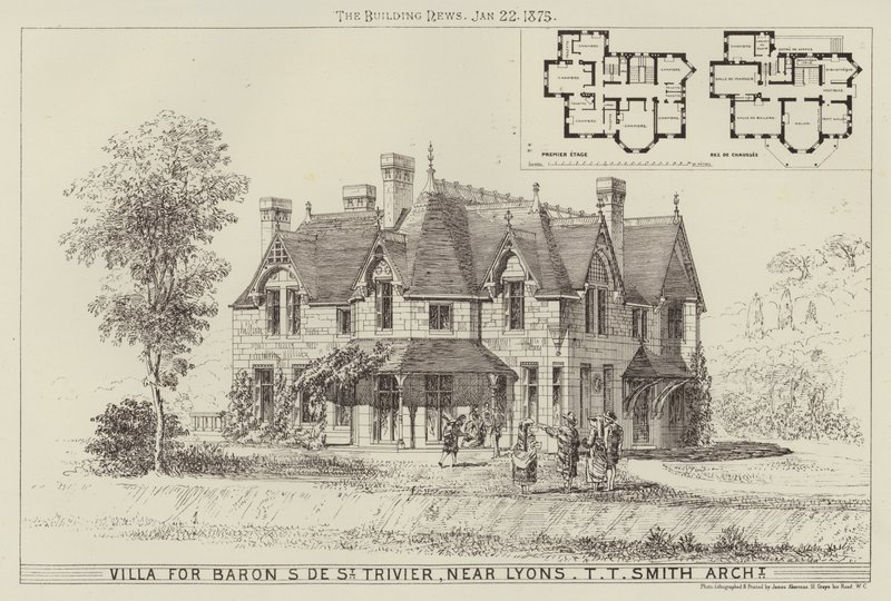 Villa voor Baron S de St Trivier, nabij Lyon door English School