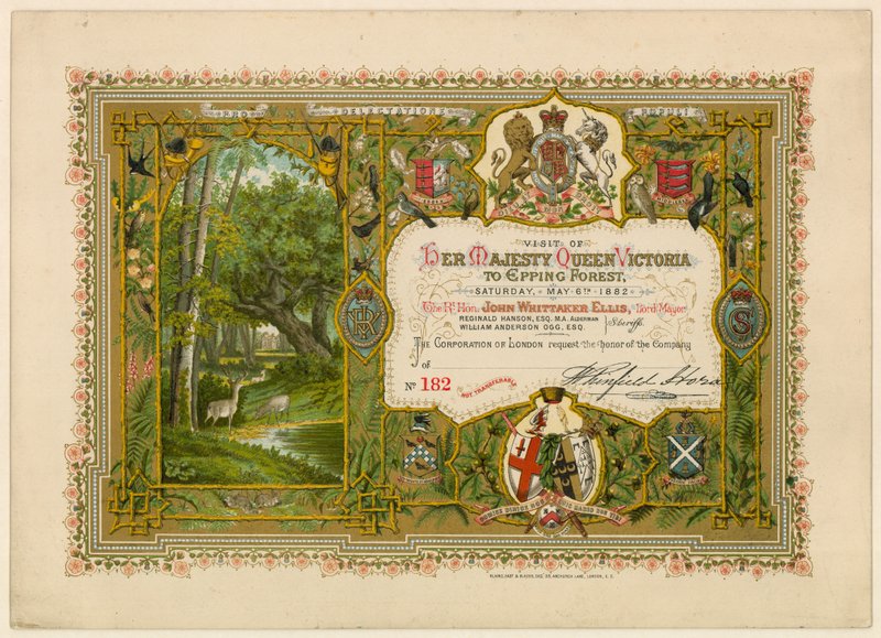 Bezoek van Koningin Victoria aan Epping Forest, 1882 door English School