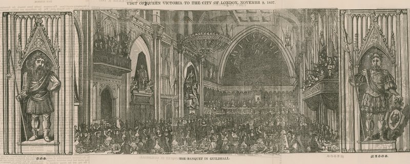 Bezoek van Koningin Victoria aan de stad Londen, 9 november 1837 door English School