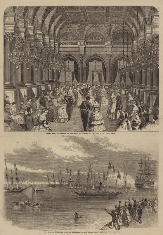 Bezoek van Victor Emmanuel II van Italië door English School