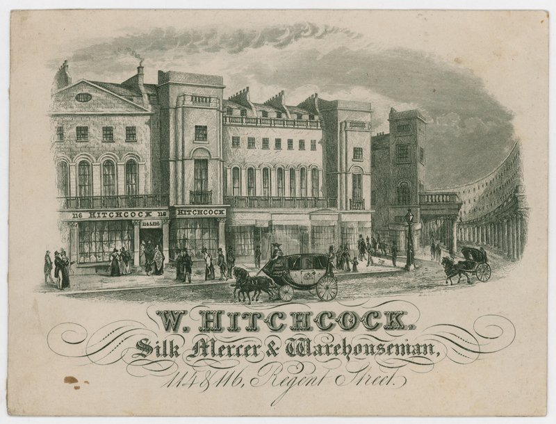 W Hitchcock, handelskaart door English School
