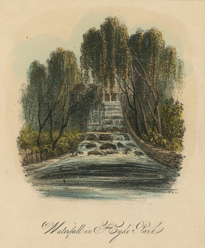 Waterval in Hyde Park, Londen door English School