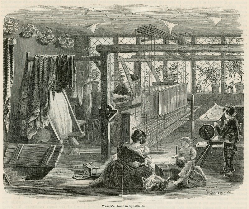 Wevershuis in Spitalfields door English School
