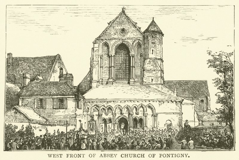 Westgevel van de abdijkerk van Pontigny door English School