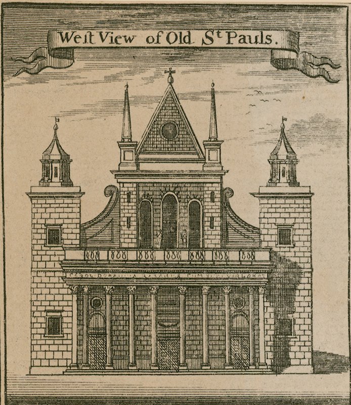 Westelijk aanzicht van de oude St. Paul