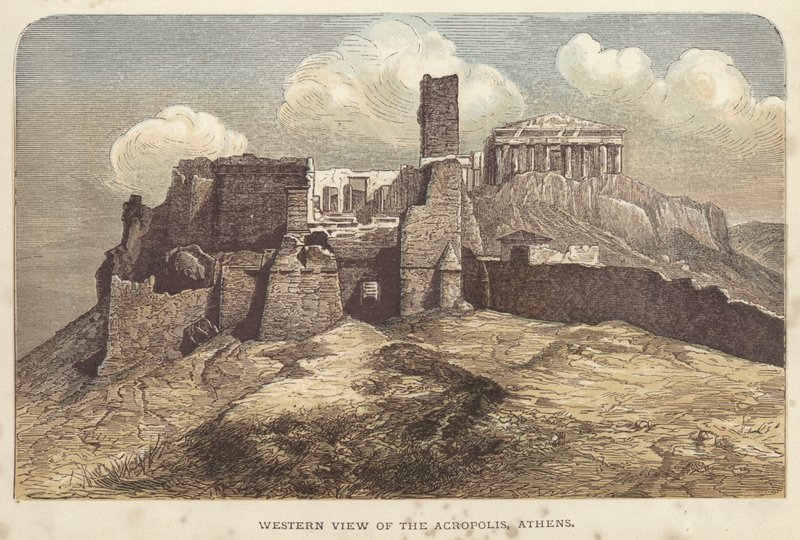 Westelijk Uitzicht op de Akropolis, Athene door English School
