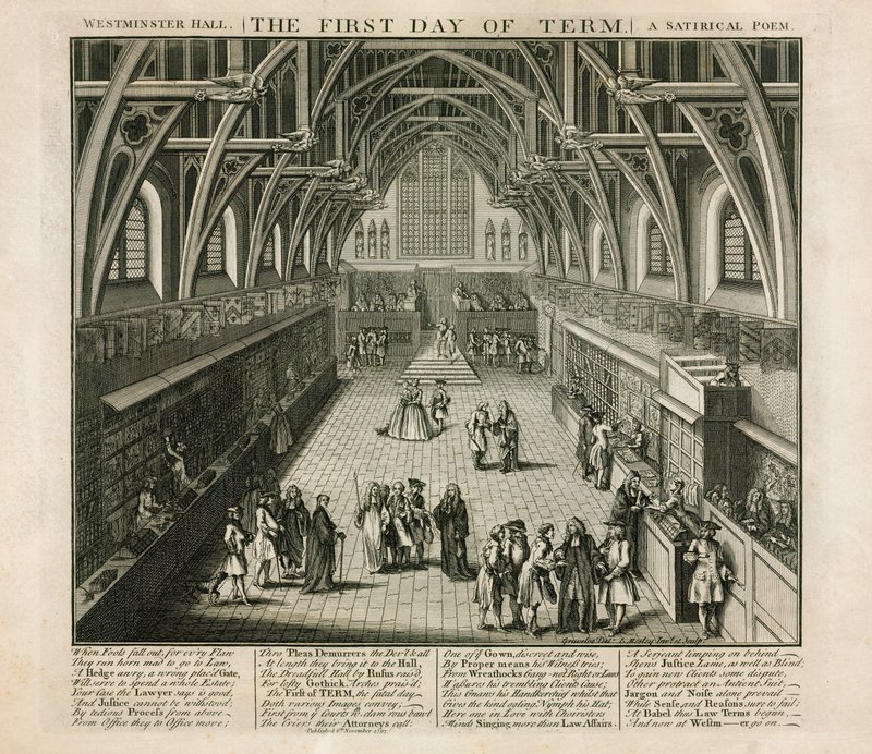Westminster Hall, De eerste dag van de termijn, Een satirisch gedicht door English School