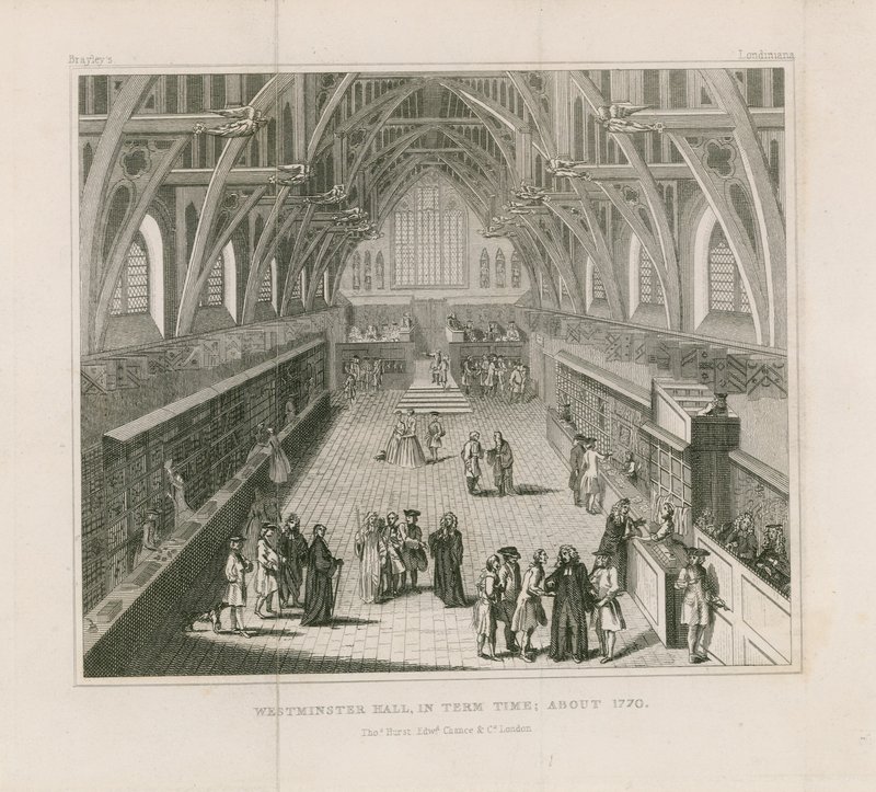 Westminster Hall in de termijn, rond 1770 door English School