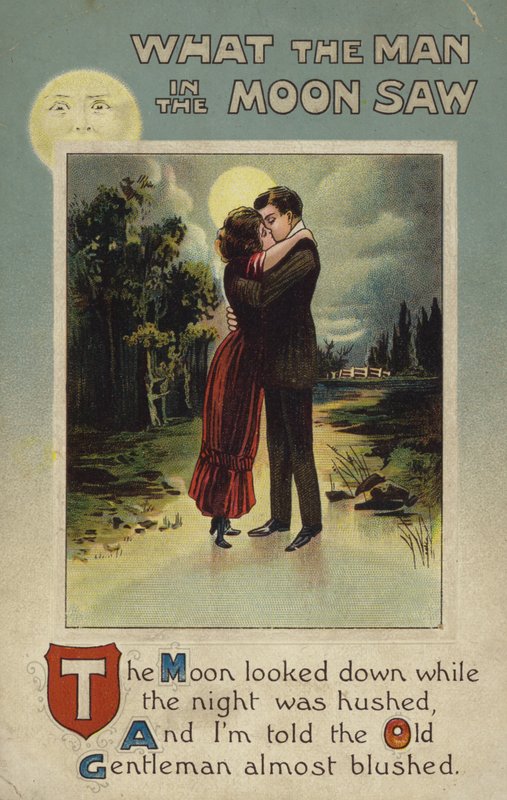 Wat de man in de maan zag (kleurenlitho) door English School
