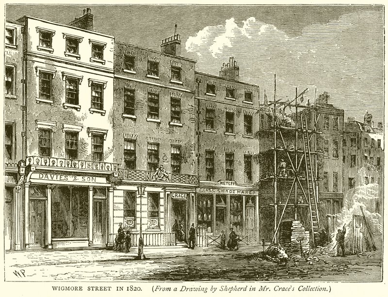 Wigmore Street in 1820 door English School