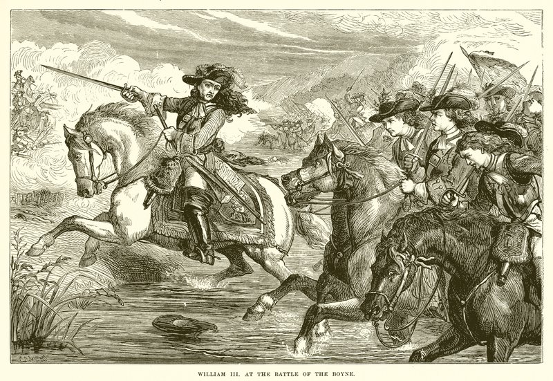 Willem III bij de Slag aan de Boyne door English School
