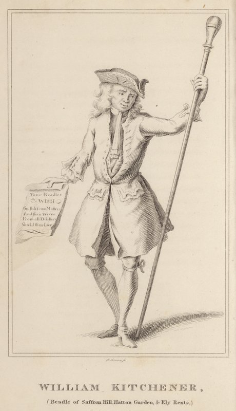 William Kitchener, beadle van Saffron Hill, Hatton Garden en Ely Rents door English School