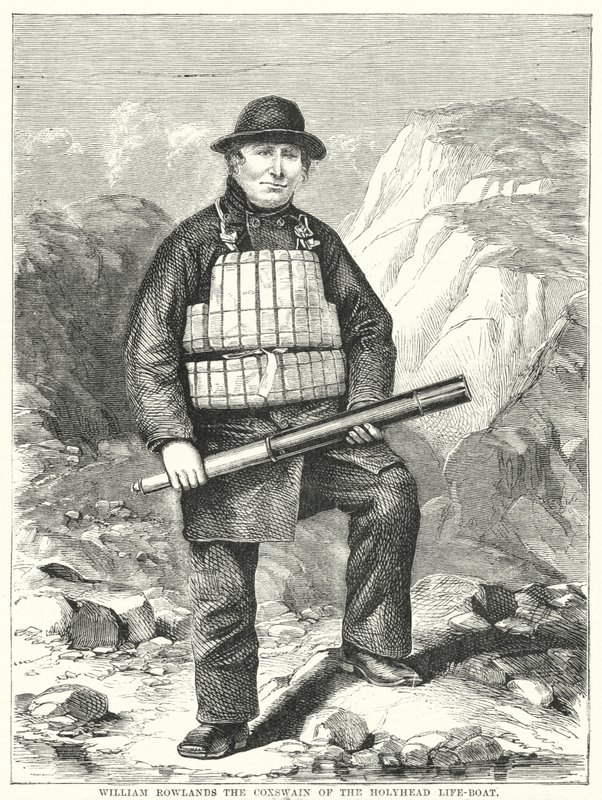 William Rowlands de Stuurman van de Holyhead Reddingsboot door English School