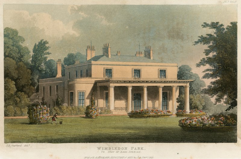 Wimbledon Park, het landgoed van Earl Spencer door English School