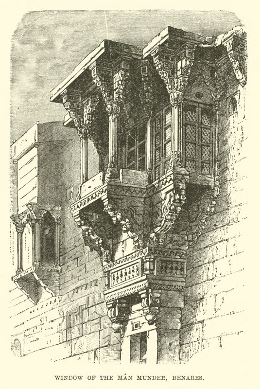 Raam van de Man Munder, Benares door English School