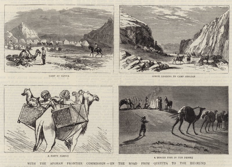 Met de Afghaanse Grenscommissie, op de weg van Quetta naar de Helmund door English School