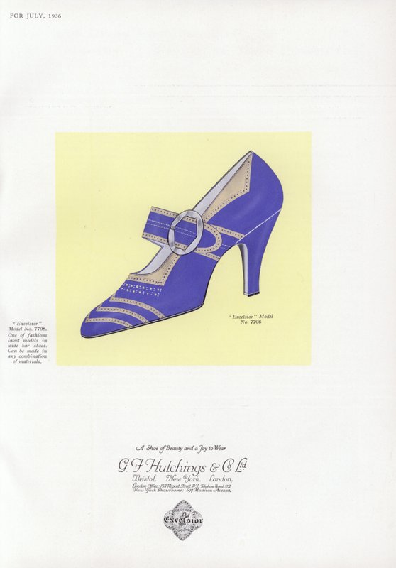 Dames schoen advertentie, 1930s door English School