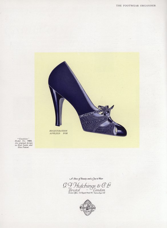 Dames schoen advertentie, 1930s door English School