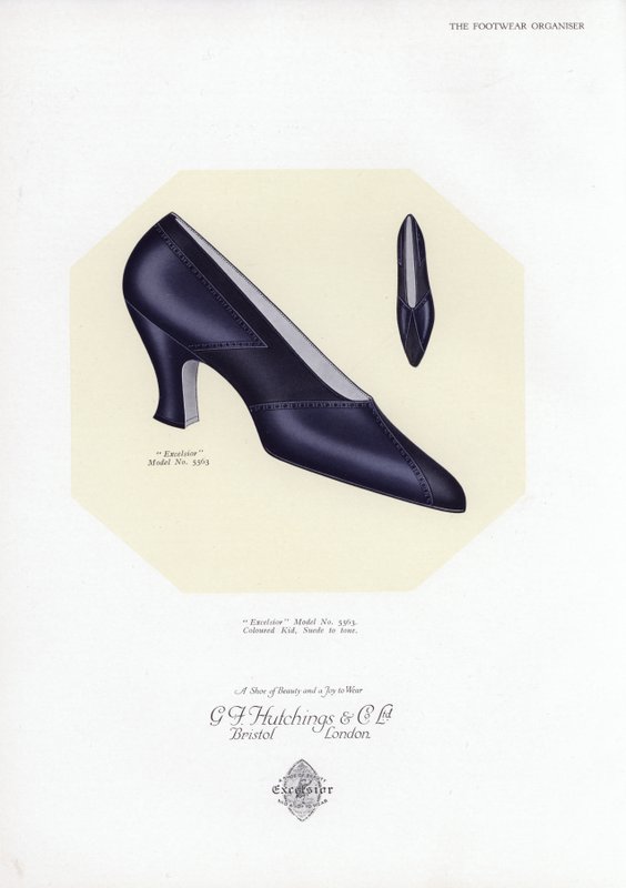 Dames schoen advertentie, 1930s door English School