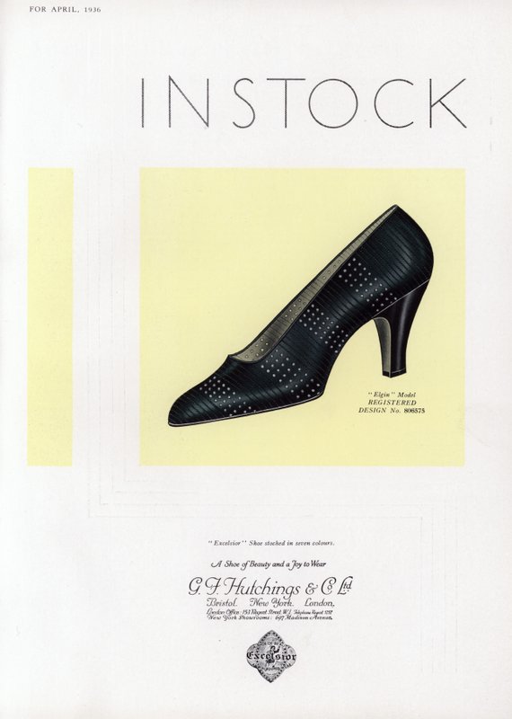 Advertentie voor damesschoenen, 1930s door English School