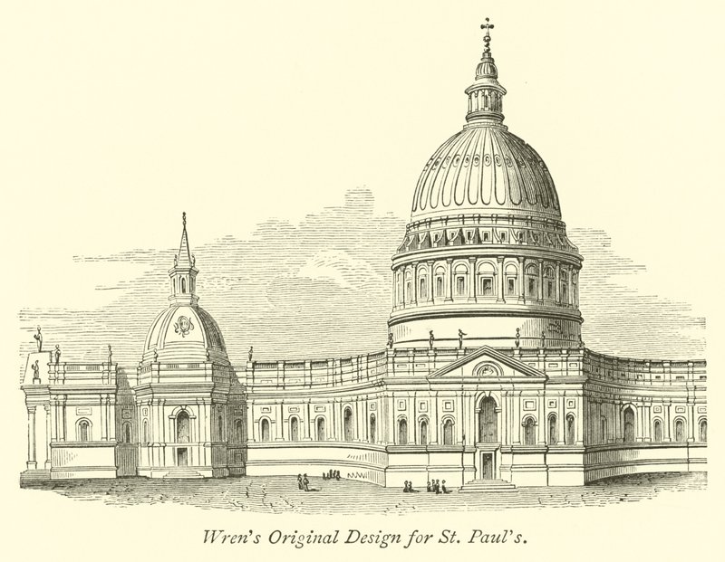 Wrens Originele Ontwerp voor St Pauls door English School
