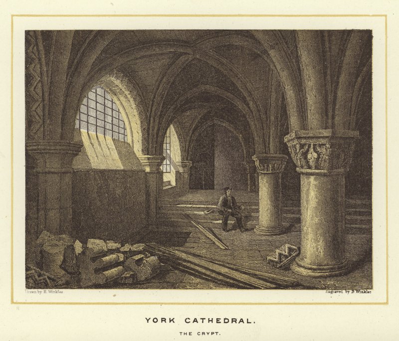 York Kathedraal, de crypte door English School