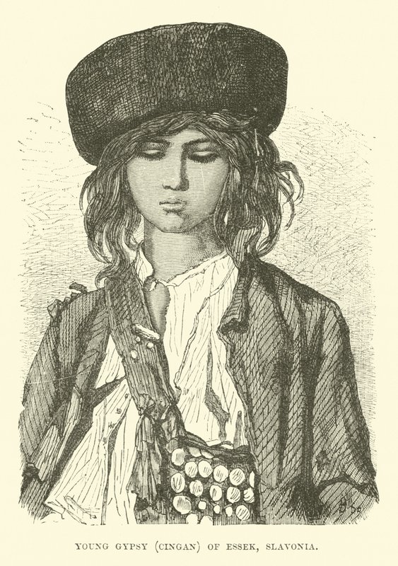 Jonge zigeuner, Cingan van Essek, Slavonië door English School