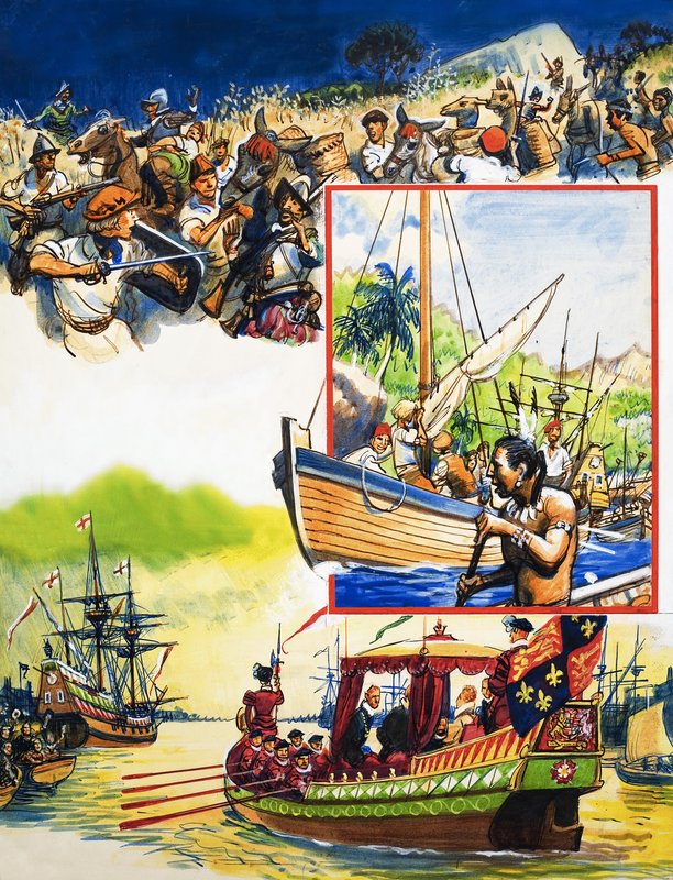 Scrapbook van de Britse zeeman: Reizen van Drake door Eric Parker