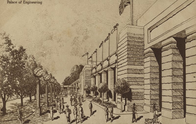 Paleis van Techniek, British Empire Exhibition, Wembley, 1924 door Ernest Coffin