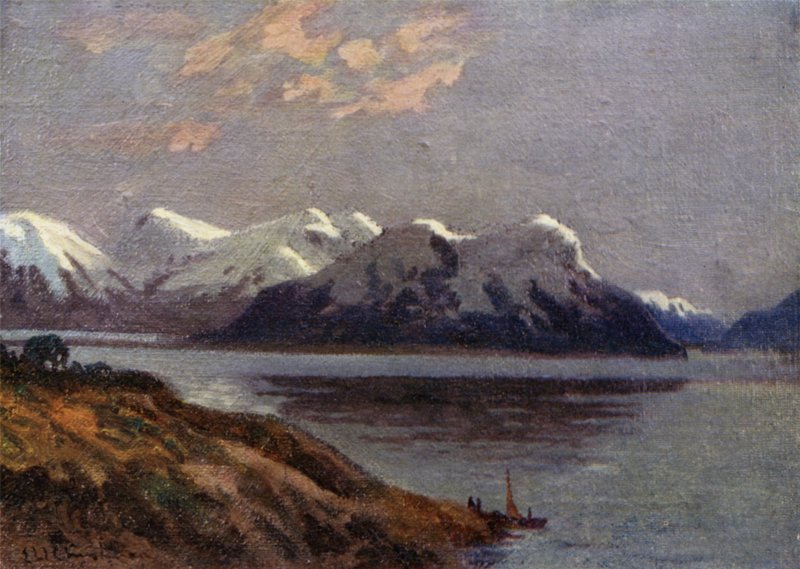 Avond aan het kanaal, Tierra del Fuego door Ernest William Christmas